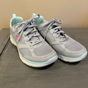 Skechers Womens Flex Appeal 4.0 149305 Gray Running Shoes Sneakers Size‎ 9